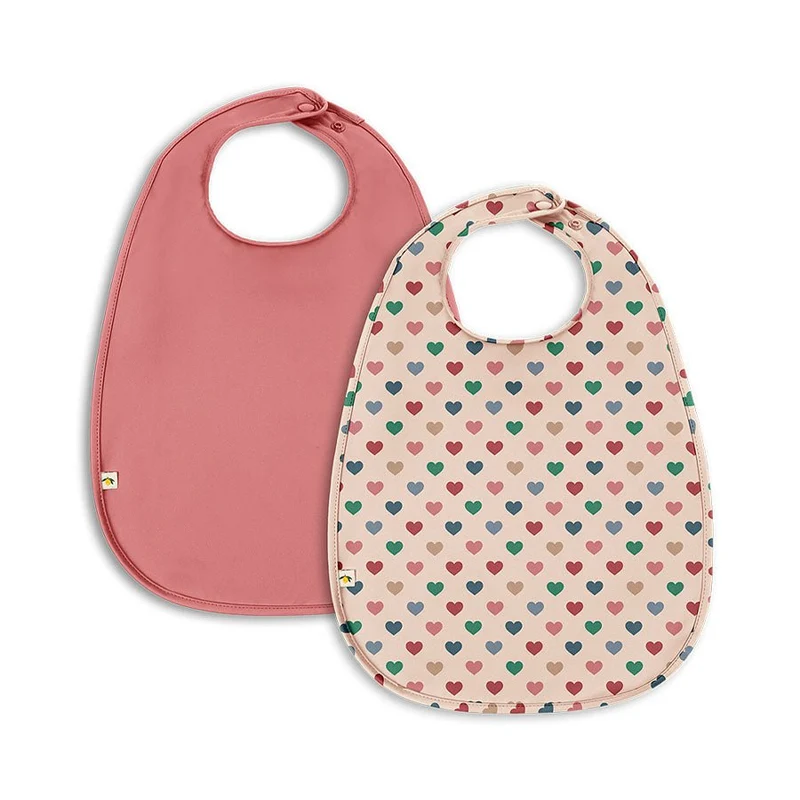 Lätzchen 2er-Pack in Coeur Colore/Faded Rose