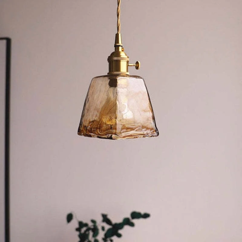 Vintagea LED Retro Pendant Lamp In Gold Metal By Euroselle
