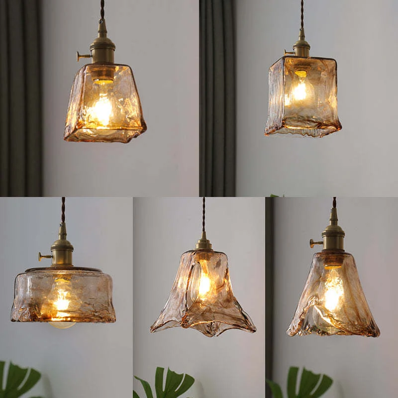 Vintagea LED Retro Pendant Lamp In Gold Metal By Euroselle