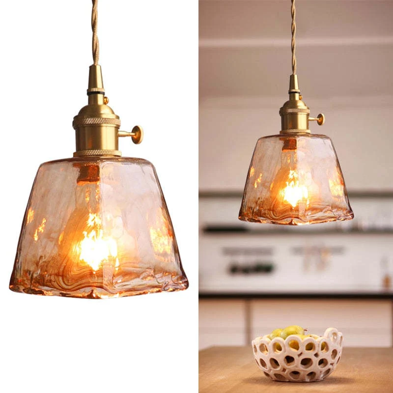 Vintagea LED Retro Pendant Lamp In Gold Metal By Euroselle