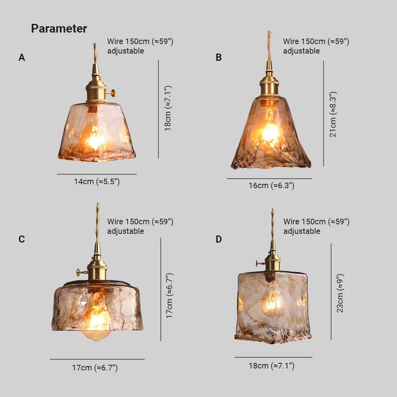 Vintagea LED Retro Pendant Lamp In Gold Metal By Euroselle