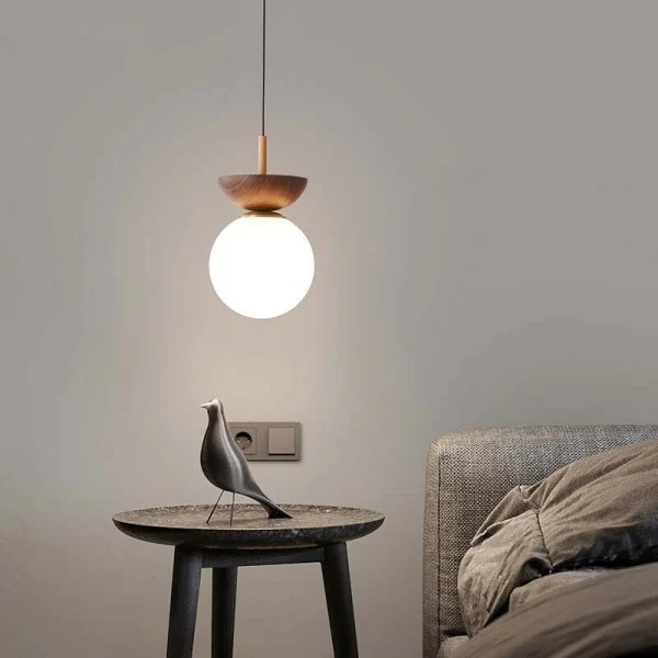 Nordic Pendant Light Made From Half-Wood By Euroselle