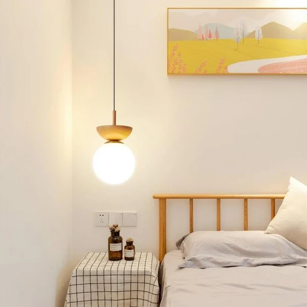 Nordic Pendant Light Made From Half-Wood By Euroselle