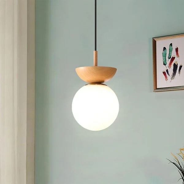 Nordic Pendant Light Made From Half-Wood By Euroselle