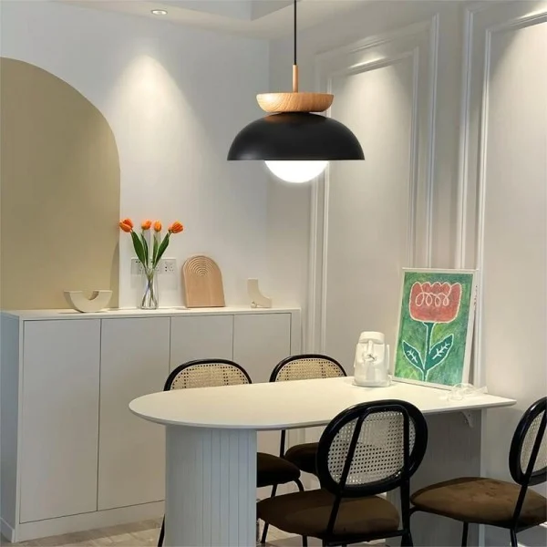 Nordic Pendant Light Made From Half-Wood By Euroselle