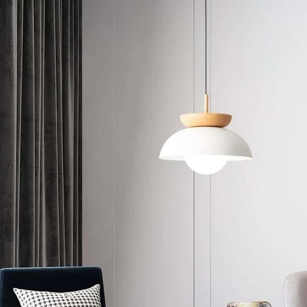 Nordic Pendant Light Made From Half-Wood By Euroselle