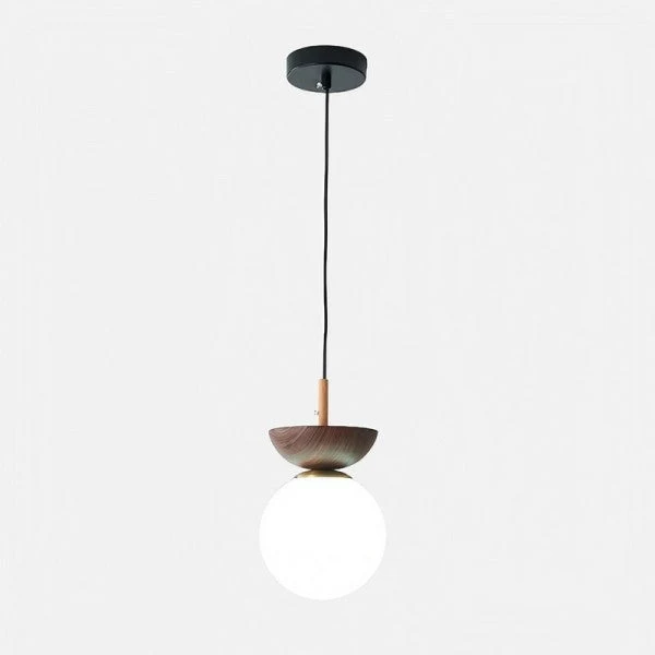 Nordic Pendant Light Made From Half-Wood By Euroselle