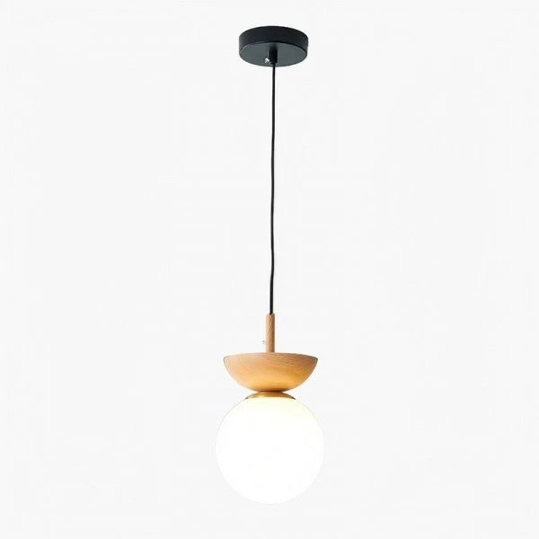 Nordic Pendant Light Made From Half-Wood By Euroselle