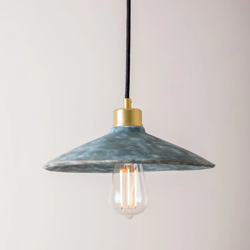 Pyrus Organic Ceramic Pendant Light 28cm Blue Earth By Euroselle