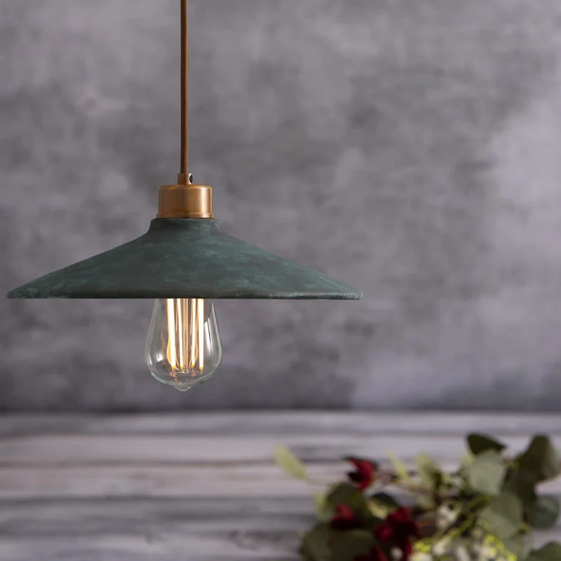 Pyrus Organic Ceramic Pendant Light 28cm Blue Earth By Euroselle