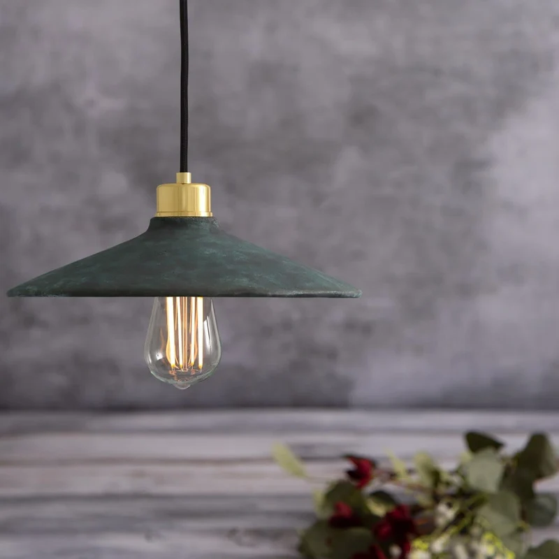 Pyrus Organic Ceramic Pendant Light 28cm Blue Earth By Euroselle