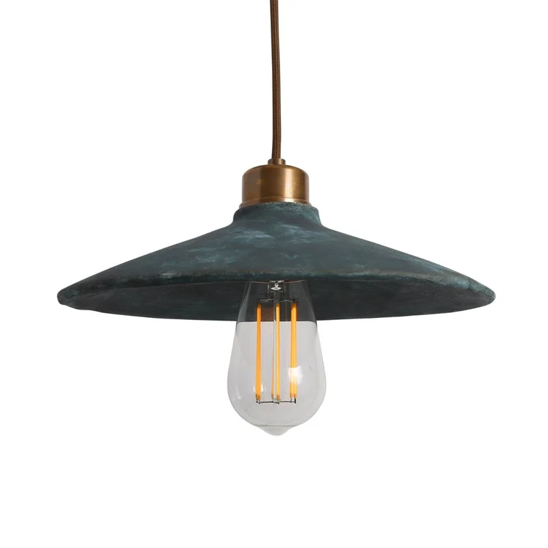 Pyrus Organic Ceramic Pendant Light 28cm Blue Earth By Euroselle
