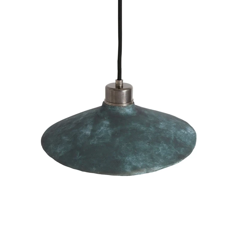 Pyrus Organic Ceramic Pendant Light 28cm Blue Earth By Euroselle