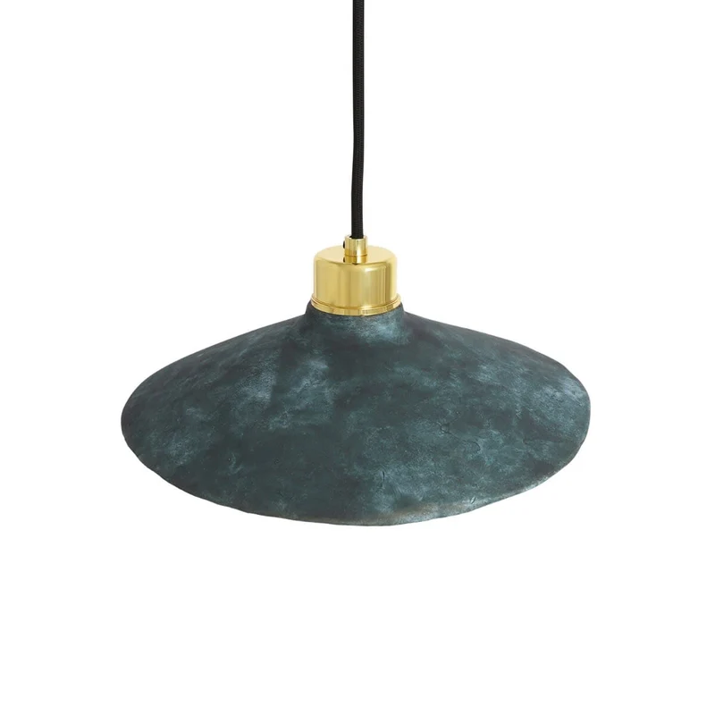 Pyrus Organic Ceramic Pendant Light 28cm Blue Earth By Euroselle