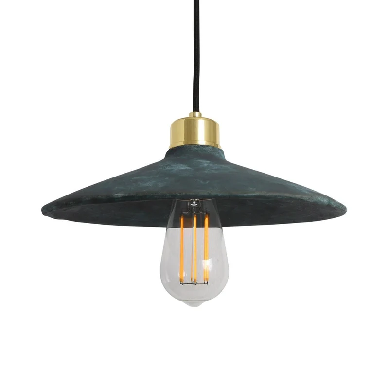 Pyrus Organic Ceramic Pendant Light 28cm Blue Earth By Euroselle