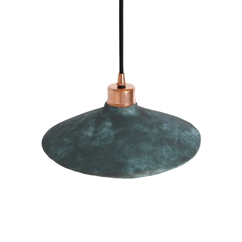 Pyrus Organic Ceramic Pendant Light 28cm Blue Earth By Euroselle