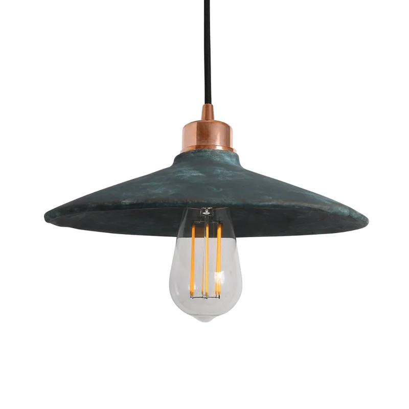 Pyrus Organic Ceramic Pendant Light 28cm Blue Earth By Euroselle