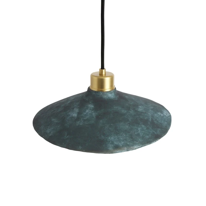 Pyrus Organic Ceramic Pendant Light 28cm Blue Earth By Euroselle