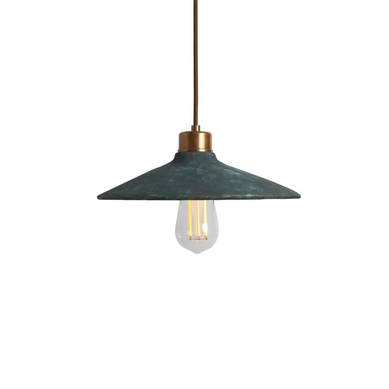 Pyrus Organic Ceramic Pendant Light 28cm Blue Earth By Euroselle