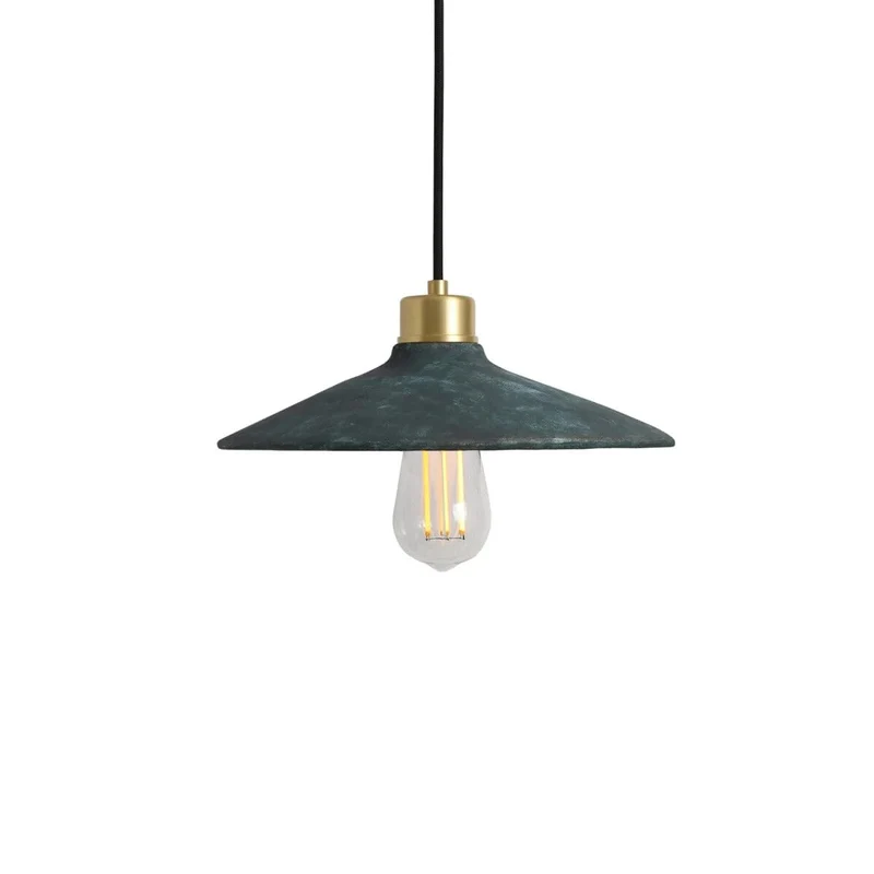 Pyrus Organic Ceramic Pendant Light 28cm Blue Earth By Euroselle