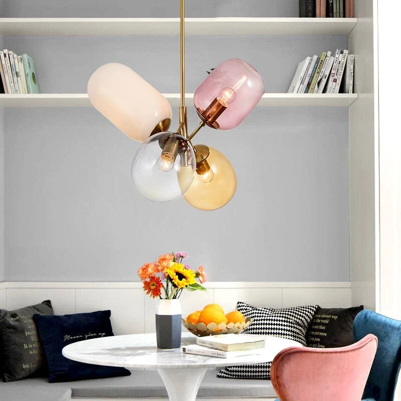 Postmodern Glass Pendant Light By Euroselle For Modern Home Decor