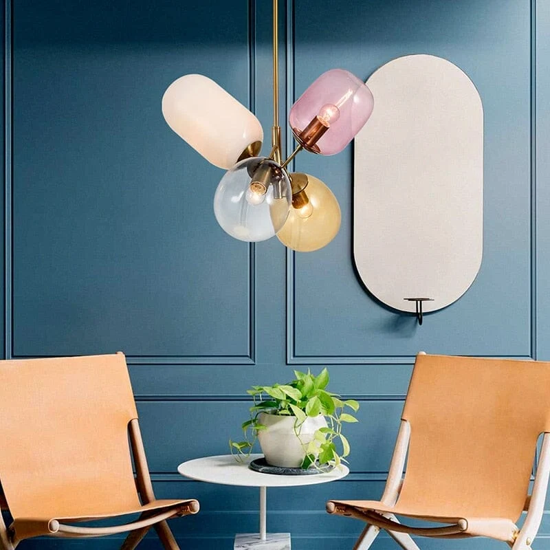 Postmodern Glass Pendant Light By Euroselle For Modern Home Decor