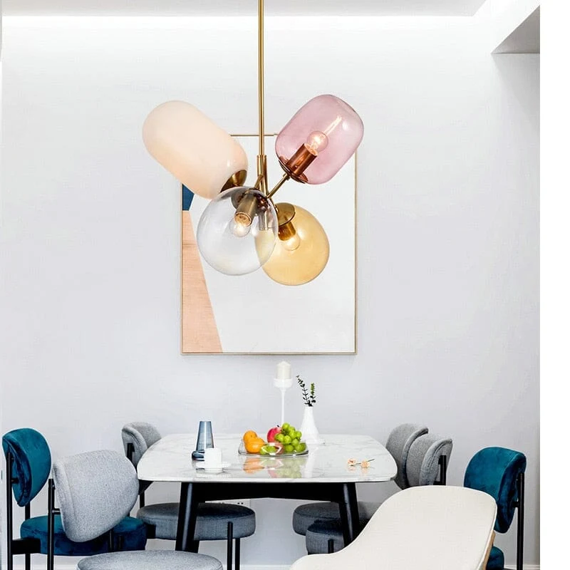 Postmodern Glass Pendant Light By Euroselle For Modern Home Decor