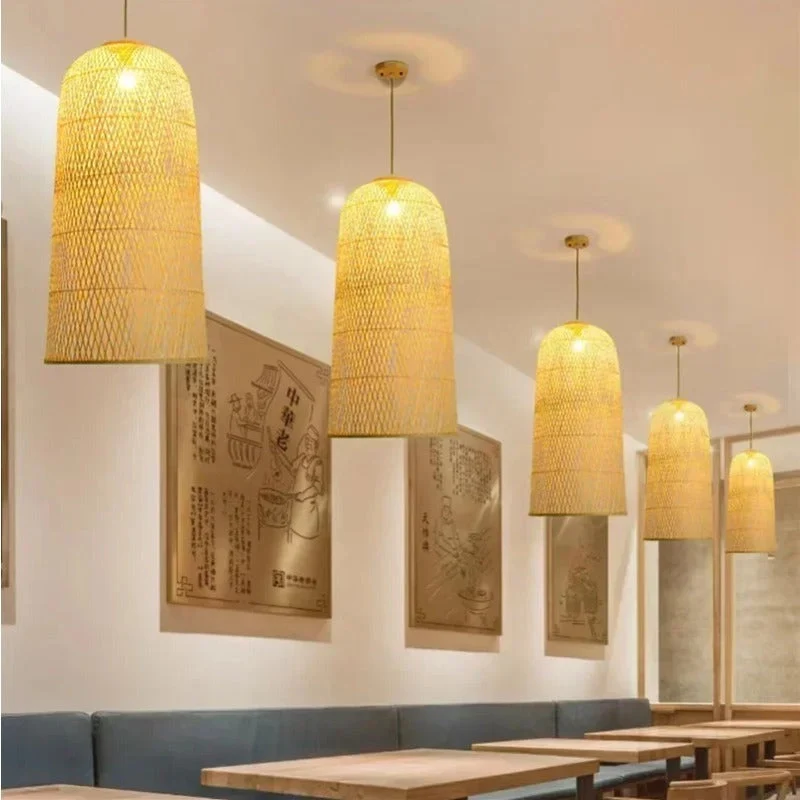 Euroselle Elegant Bamboo Pendant Lamp For Natural Home Ambience