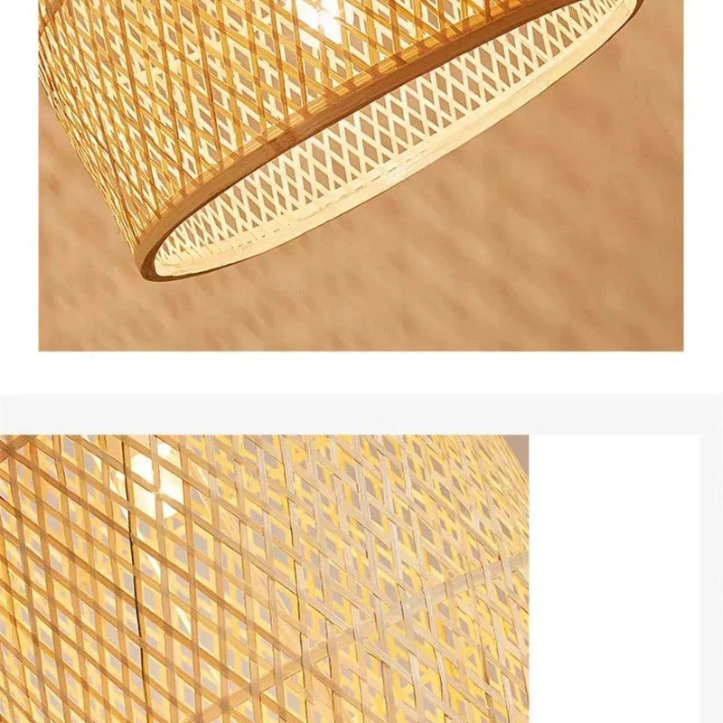 Euroselle Elegant Bamboo Pendant Lamp For Natural Home Ambience