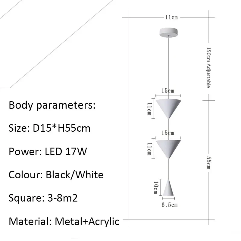 Euroselle Sleek Minimalist Pendant Light for Modern Living Spaces