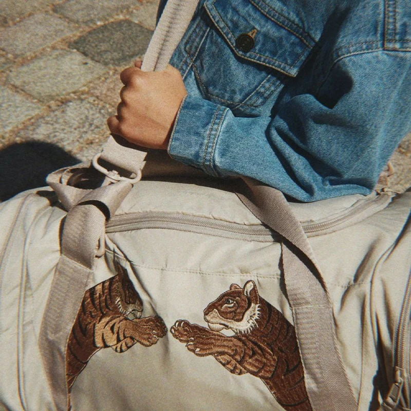 Kinderwochenendtasche Federgrau