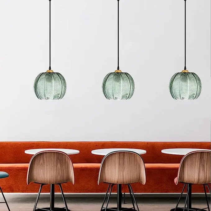 Aalin Pendant Light By Euroselle With Frosted Glass Shade And Decorative Leaf Pattern