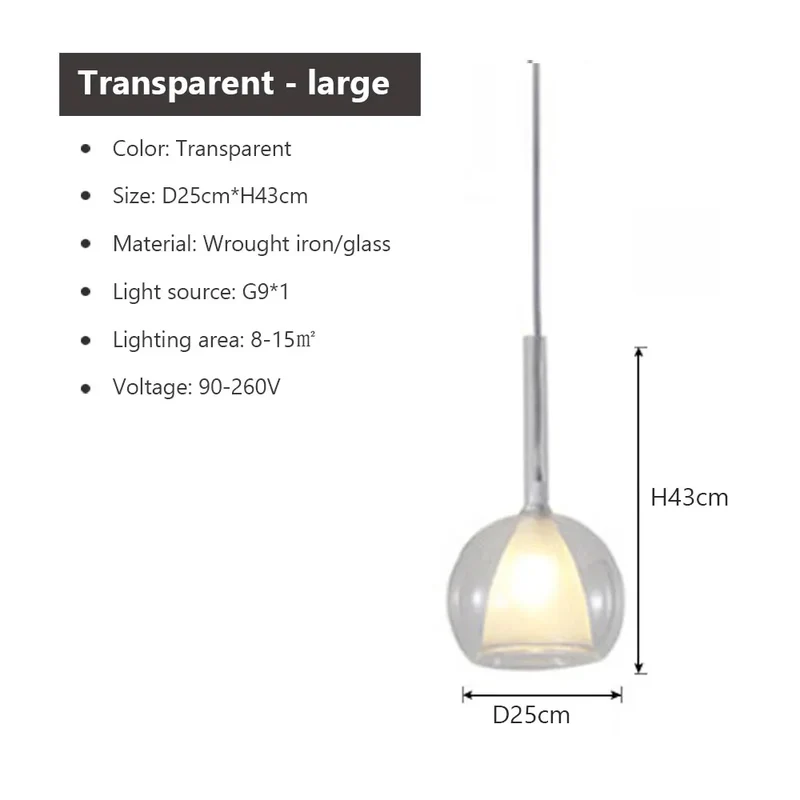 Pedera LED Glass Pendant Light From Euroselle Brand