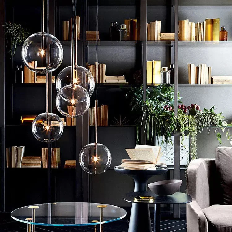 Euroselle Nord Odd Glass Sphere Pendant Light Medieval Inspired
