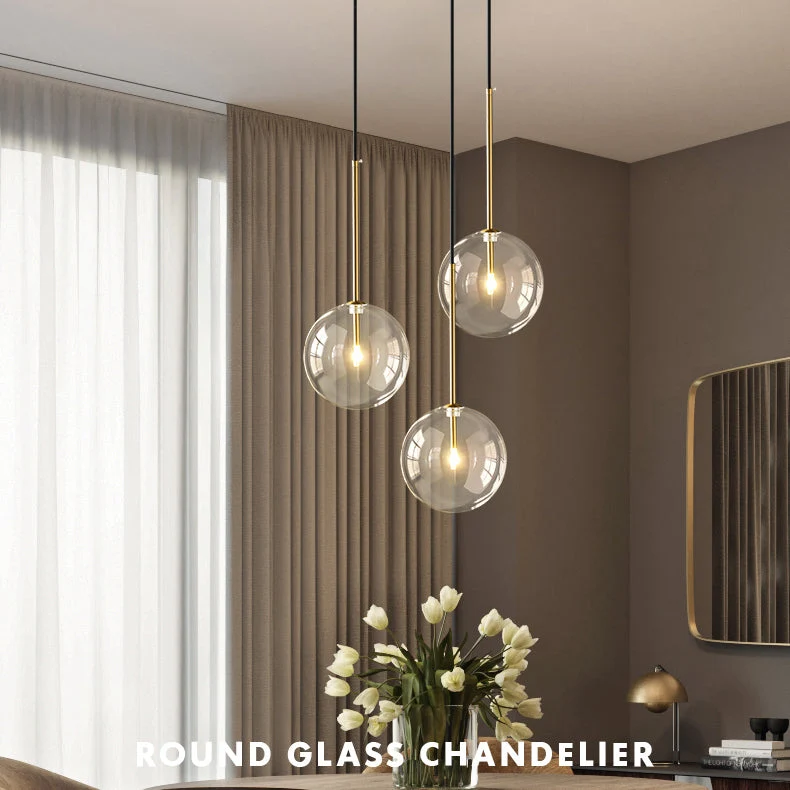Euroselle Nord Odd Glass Sphere Pendant Light Medieval Inspired