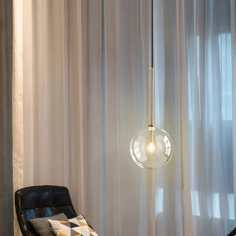 Euroselle Nord Odd Glass Sphere Pendant Light Medieval Inspired