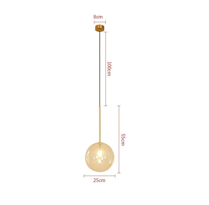 Euroselle Nord Odd Glass Sphere Pendant Light Medieval Inspired