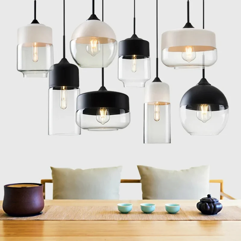 Jevaglo Pendant Light in Glass and Wood by Euroselle