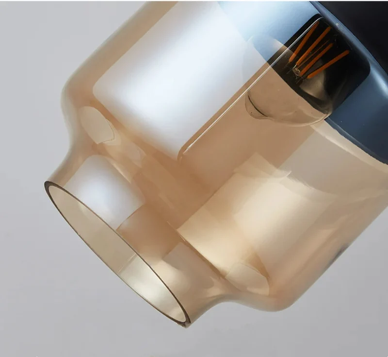 Jevaglo Pendant Light in Glass and Wood by Euroselle