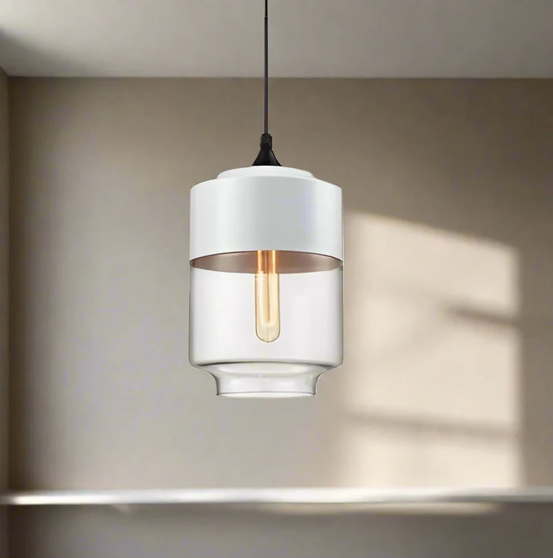 Jevaglo Pendant Light in Glass and Wood by Euroselle