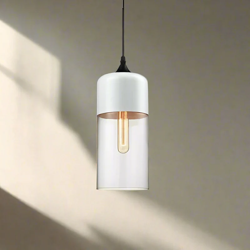 Jevaglo Pendant Light in Glass and Wood by Euroselle