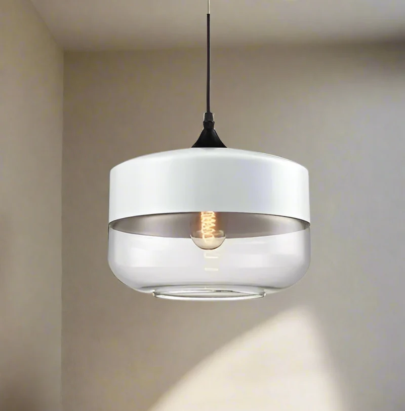 Jevaglo Pendant Light in Glass and Wood by Euroselle