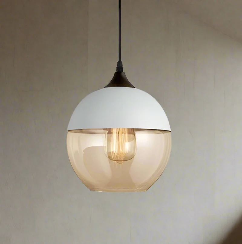 Jevaglo Pendant Light in Glass and Wood by Euroselle