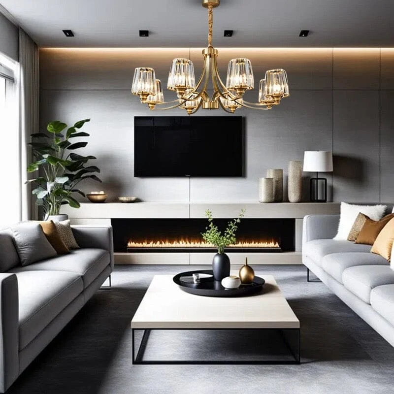 Pall Mall LED Gold Copper Crystal Pendant Light By Euroselle