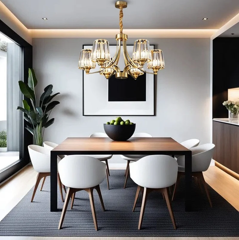 Pall Mall LED Gold Copper Crystal Pendant Light By Euroselle
