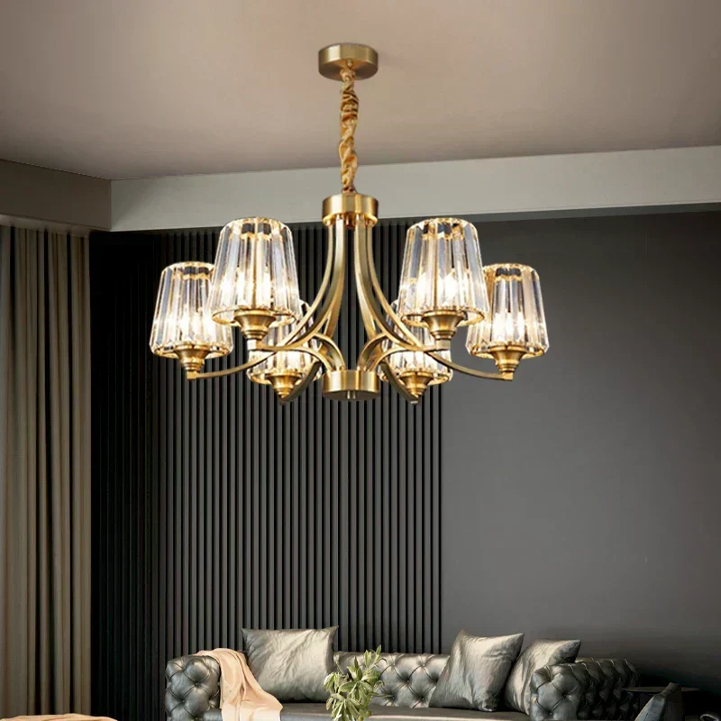 Pall Mall LED Gold Copper Crystal Pendant Light By Euroselle