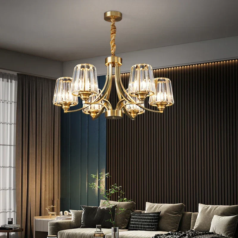 Pall Mall LED Gold Copper Crystal Pendant Light By Euroselle