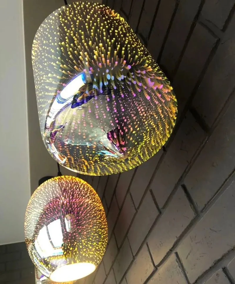 Euroselle Nebula Galaxy Pendant Lamp With Eco Friendly Glass Stone