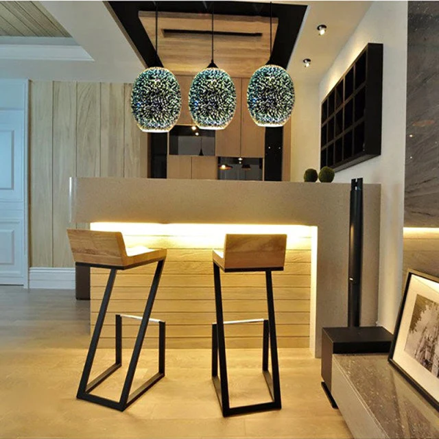 Euroselle Nebula Galaxy Pendant Lamp With Eco Friendly Glass Stone