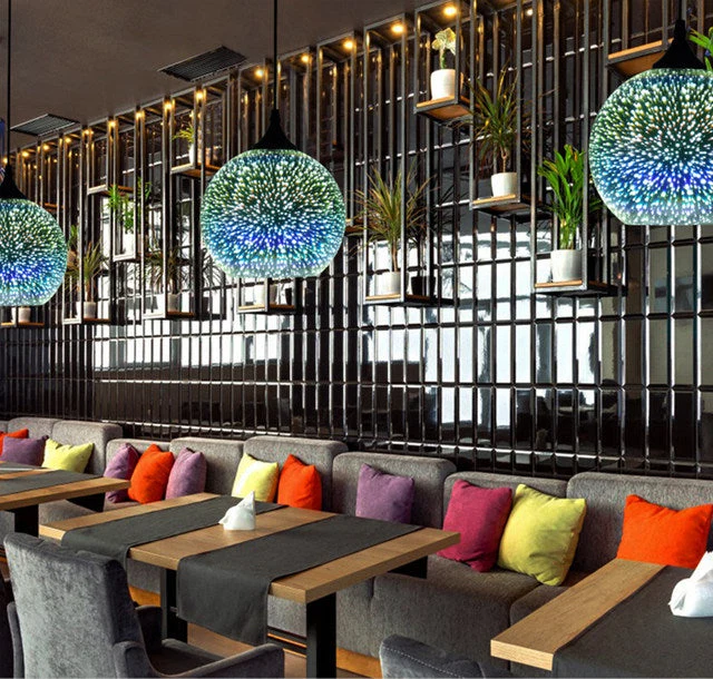 Euroselle Nebula Galaxy Pendant Lamp With Eco Friendly Glass Stone